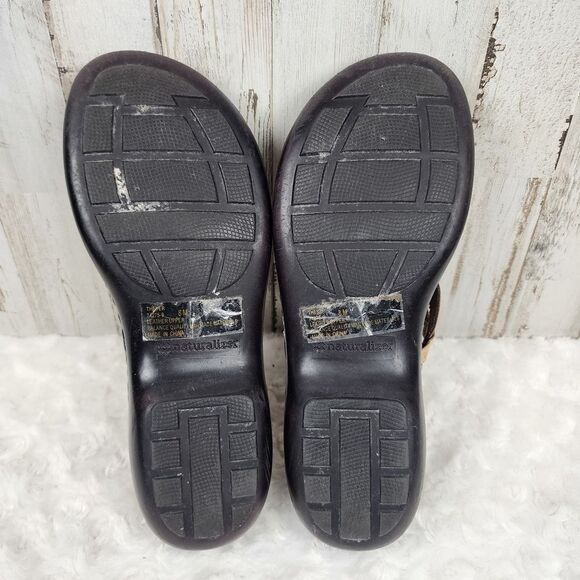 Naturalizer Theyer Leather Sandals Brown Size 8 - Picture 7 of 10